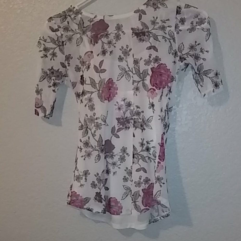 White shirt with flowers
